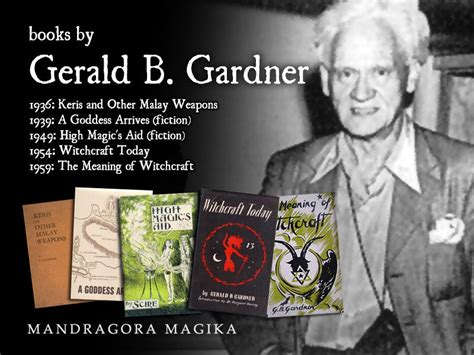 Witchcraft in the contemporary world gerald gardner